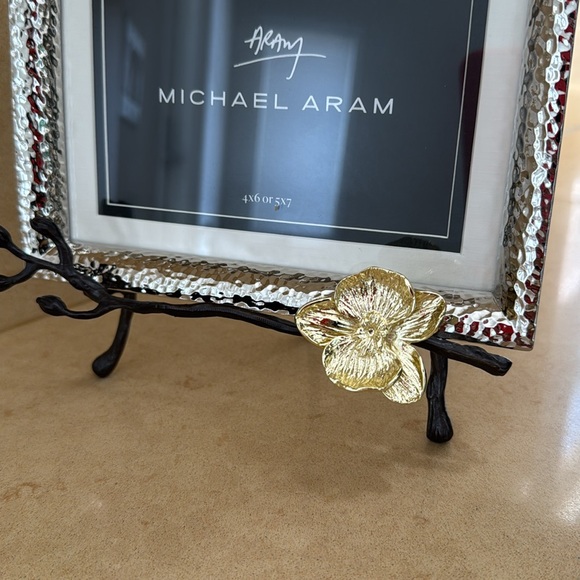 Michael Aram Silver and Gold Picture Frame with Ornate Accents - Picture 2 of 4